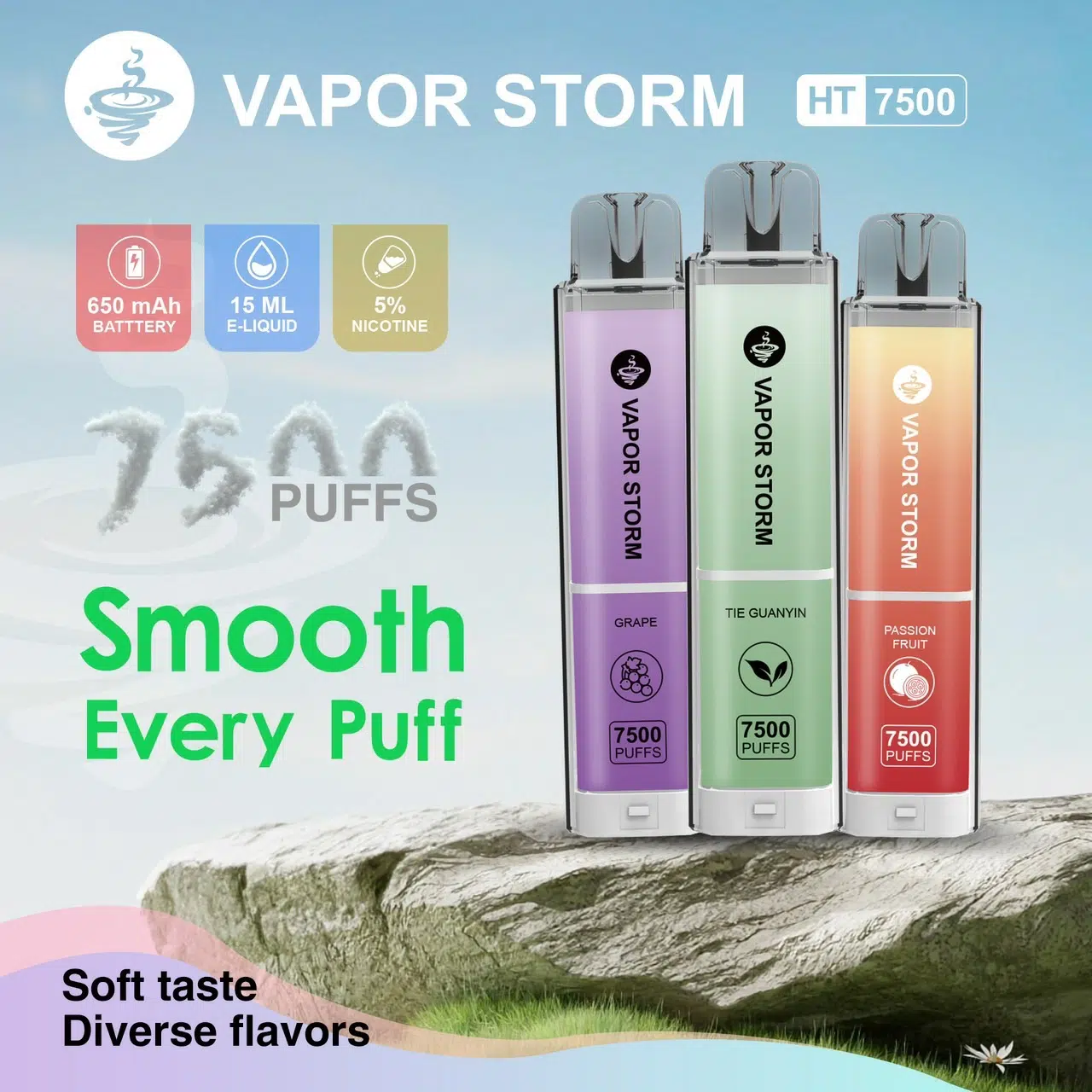 VAPOR STORM風暴辣妹 7500口拋棄式可充電電子煙 VAPOR STORM風暴辣妹