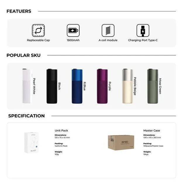 ISMOD BLZAE加熱煙4.0 IOQS ILUMA備用主機 ISMOD BLZAE加熱煙4.0